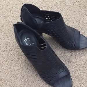 Franco Sarto open toe booties